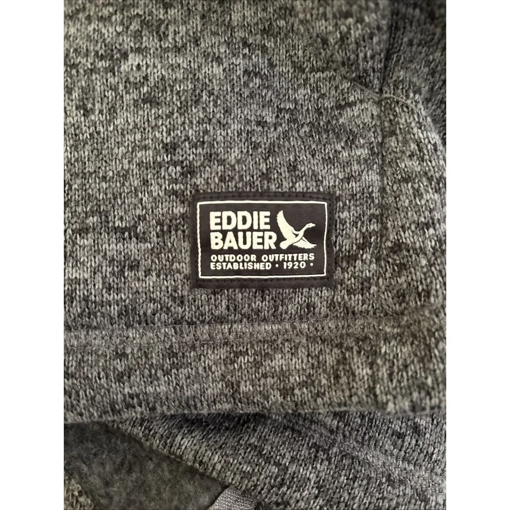 Eddie Bauer Vest Men 2XL Gray Radiator Sweater Full Zip Outdoor 2-Way Stretch